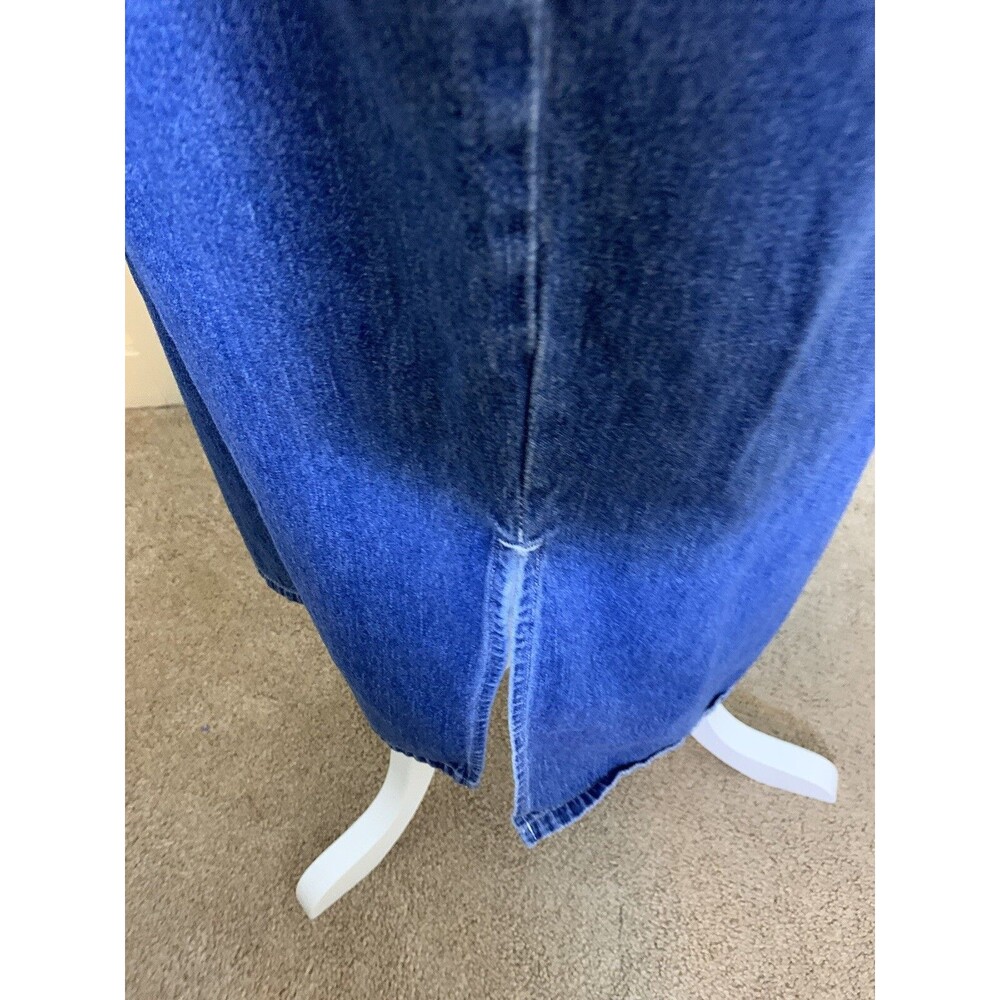 Vtg Sophia Rose Denim Dress Jumper Womens Y2K 90s Cottagecore Farm 14P Fits  S/M - Picture 6 of 16